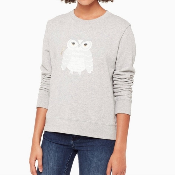 kate spade Tops - Kate Spade Broome Street Owl Sweatshirt Size Small